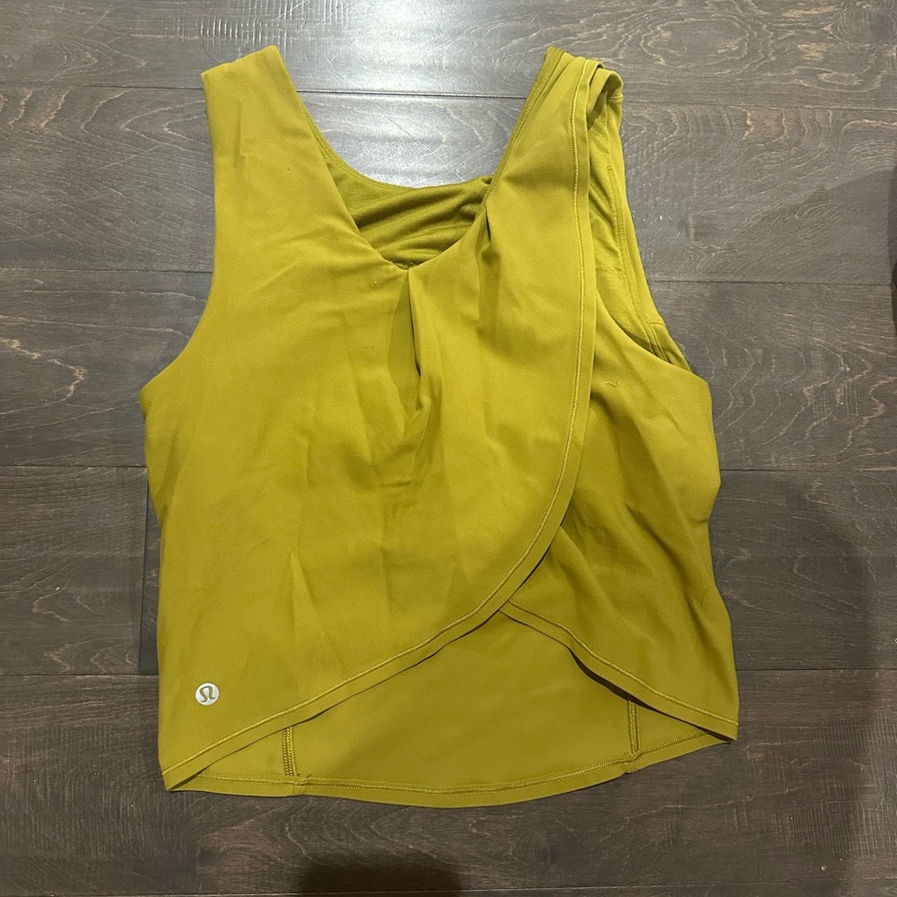 Auric gold lululemon open back tank